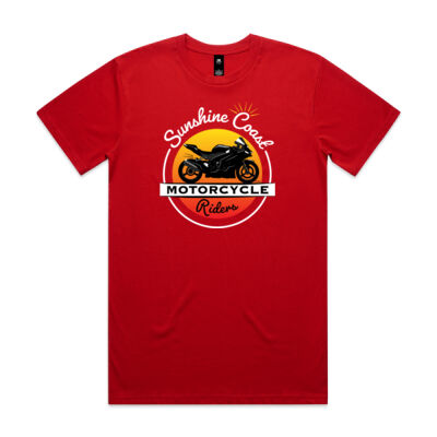 Sports bike Sunset *Front Logo* Tee Mens Thumbnail